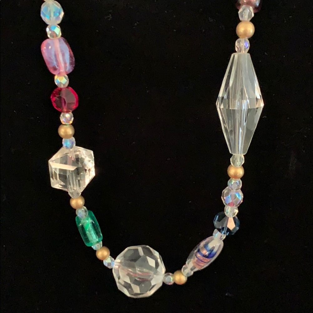 Multi-Colored And Multi-Shape Glass Bead Necklace - image 2
